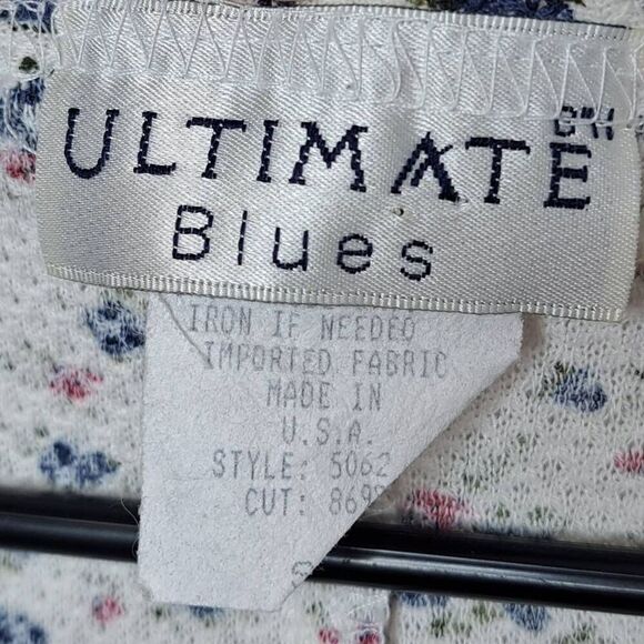 Ultimate Blues Vintage 90s Women's Floral Cotton Romper size Small - Picture 5 of 7
